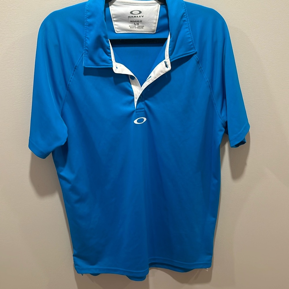 Blue golf shirt